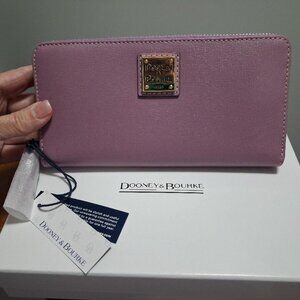 NIB Dooney and Bourke Zip Around Clutch Wallet